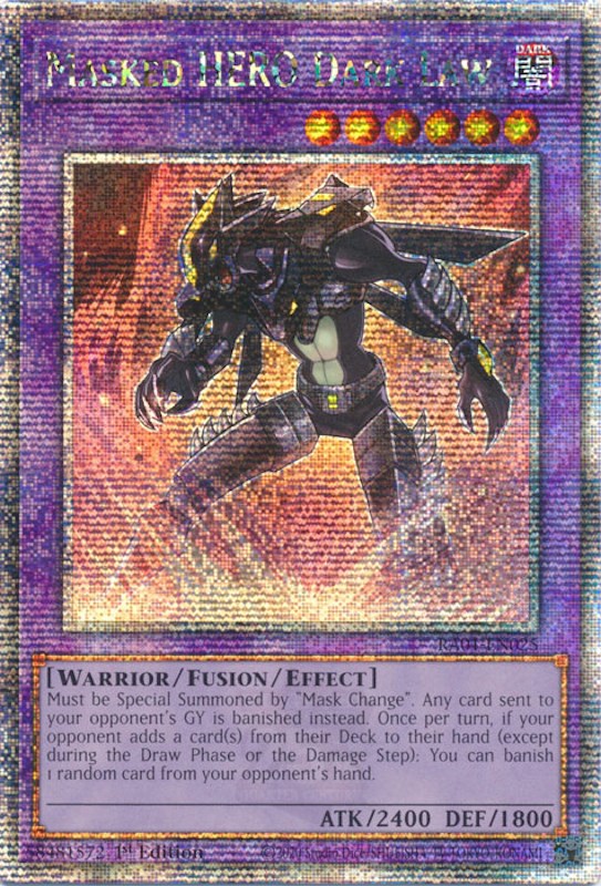 Masked HERO Dark Law [RA01-EN025] Quarter Century Secret Rare | Total Play