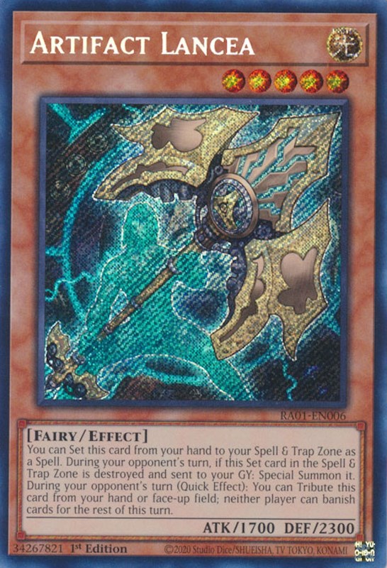 Artifact Lancea [RA01-EN006] Secret Rare | Total Play