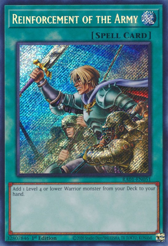 Reinforcement of the Army [RA01-EN051] Secret Rare | Total Play