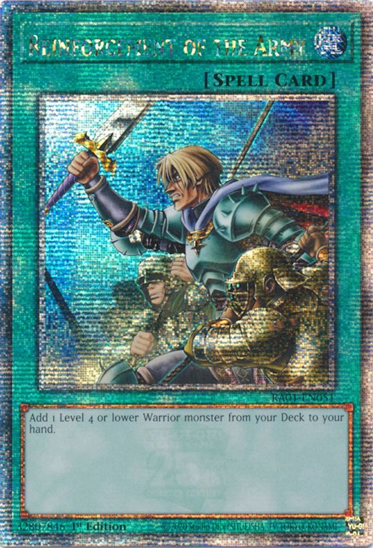 Reinforcement of the Army [RA01-EN051] Quarter Century Secret Rare | Total Play