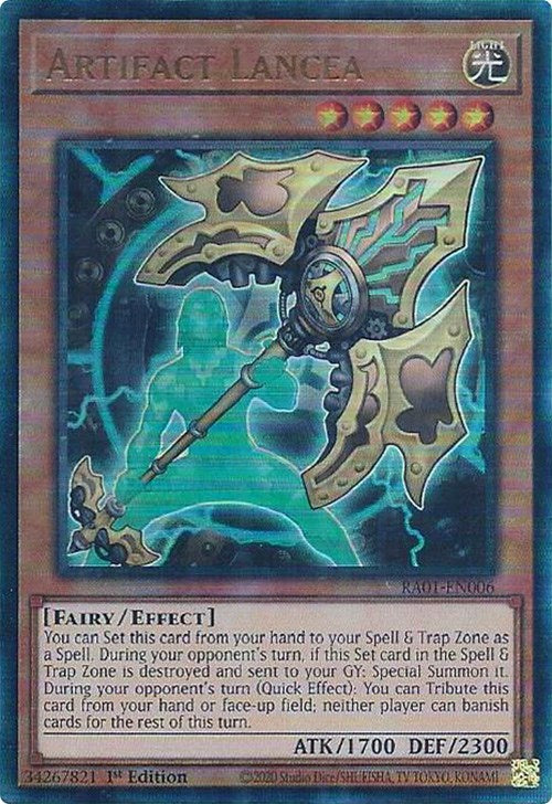 Artifact Lancea [RA01-EN006] Prismatic Ultimate Rare | Total Play