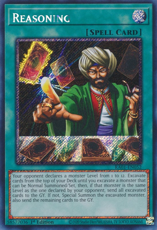 Reasoning [RA01-EN052] Platinum Secret Rare | Total Play