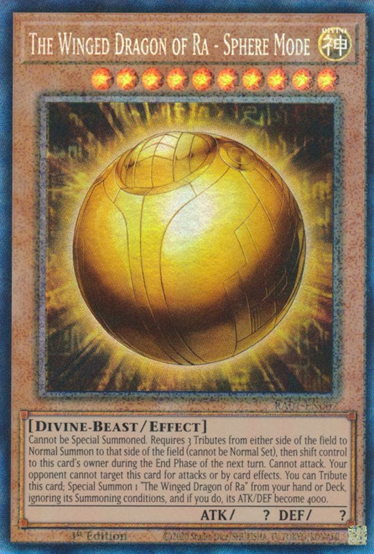 The Winged Dragon of Ra - Sphere Mode [RA01-EN007] Prismatic Collector's Rare | Total Play