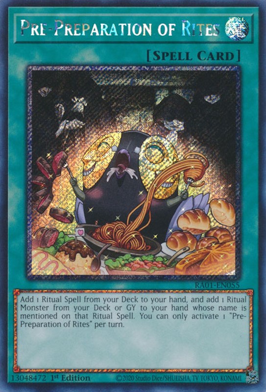 Pre-Preparation of Rites [RA01-EN055] Platinum Secret Rare | Total Play