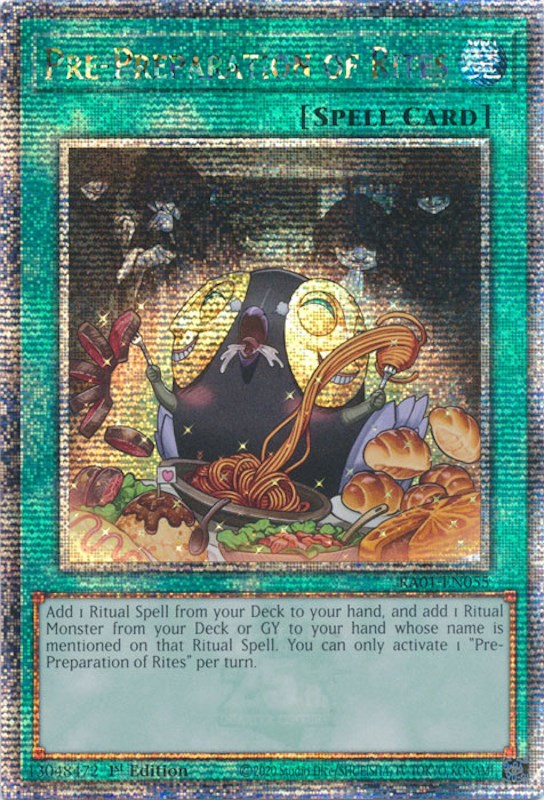 Pre-Preparation of Rites [RA01-EN055] Quarter Century Secret Rare | Total Play