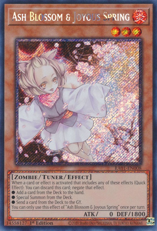 Ash Blossom & Joyous Spring [RA01-EN008] Platinum Secret Rare | Total Play