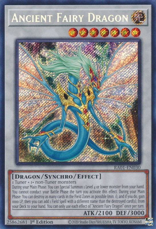 Ancient Fairy Dragon [RA01-EN030] Secret Rare | Total Play