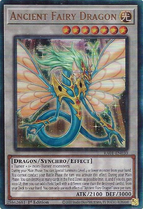 Ancient Fairy Dragon [RA01-EN030] Prismatic Ultimate Rare | Total Play