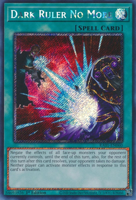 Dark Ruler No More [RA01-EN060] Platinum Secret Rare | Total Play