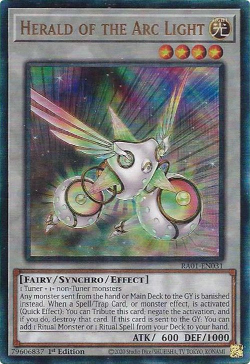 Herald of the Arc Light [RA01-EN031] Prismatic Ultimate Rare | Total Play
