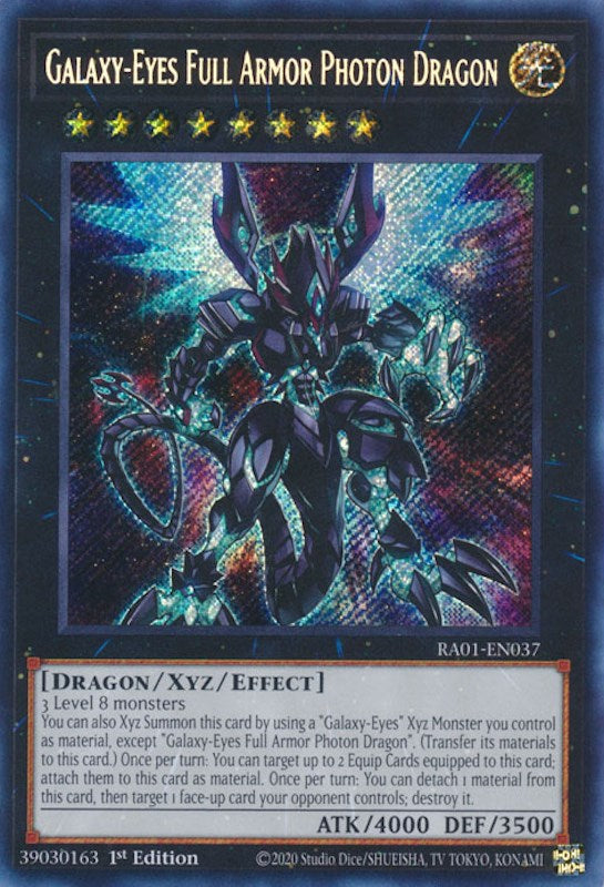 Galaxy-Eyes Full Armor Photon Dragon [RA01-EN037] Secret Rare | Total Play