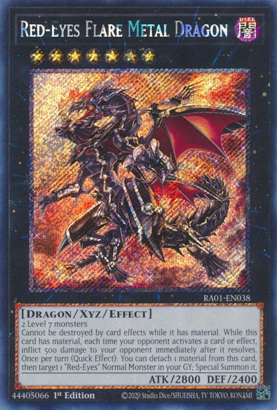 Red-Eyes Flare Metal Dragon [RA01-EN038] Platinum Secret Rare | Total Play