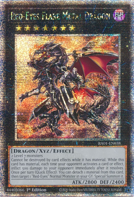 Red-Eyes Flare Metal Dragon [RA01-EN038] Quarter Century Secret Rare | Total Play