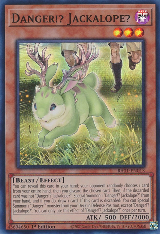 Danger!? Jackalope? [RA01-EN013] Super Rare | Total Play