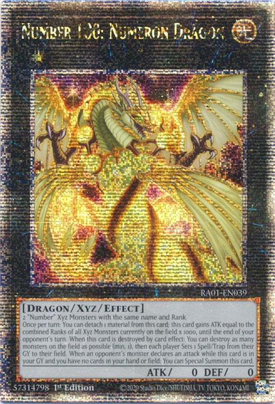 Number 100: Numeron Dragon [RA01-EN039] Quarter Century Secret Rare | Total Play