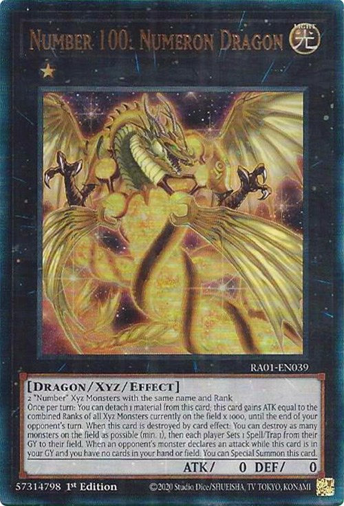 Number 100: Numeron Dragon [RA01-EN039] Prismatic Ultimate Rare | Total Play