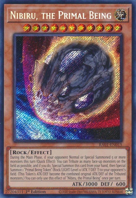 Nibiru, the Primal Being [RA01-EN015] Secret Rare | Total Play