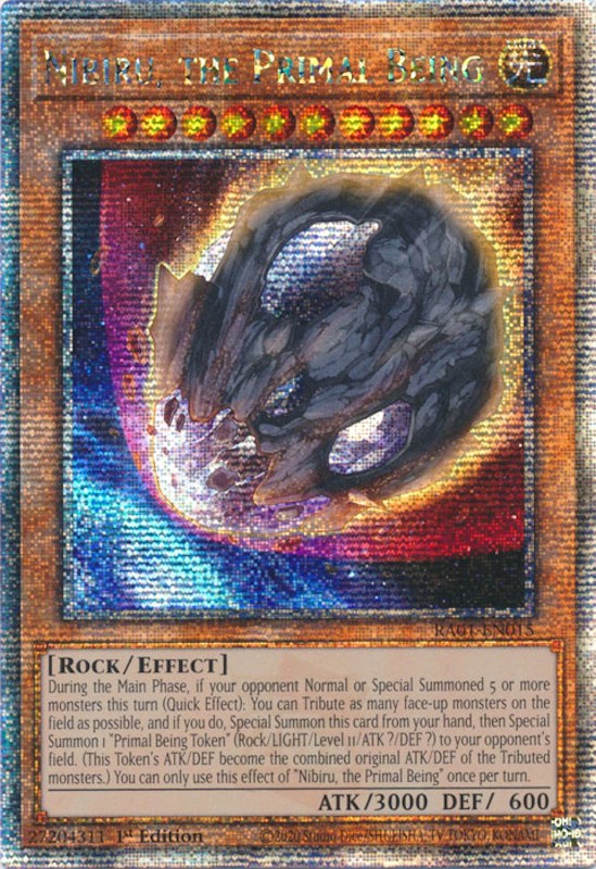 Nibiru, the Primal Being [RA01-EN015] Quarter Century Secret Rare | Total Play