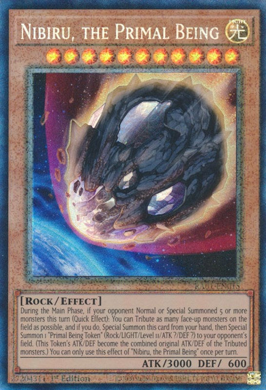 Nibiru, the Primal Being [RA01-EN015] Prismatic Collector's Rare | Total Play