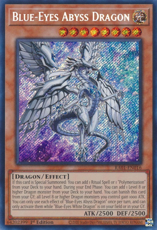 Blue-Eyes Abyss Dragon [RA01-EN016] Secret Rare | Total Play