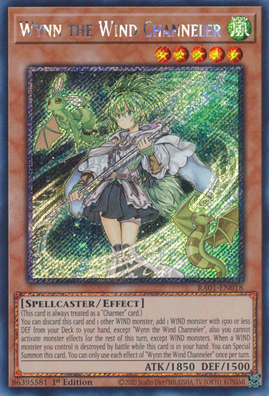 Wynn the Wind Channeler [RA01-EN018] Platinum Secret Rare | Total Play