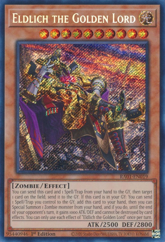 Eldlich the Golden Lord (Alternate Art) [RA01-EN019] Secret Rare | Total Play