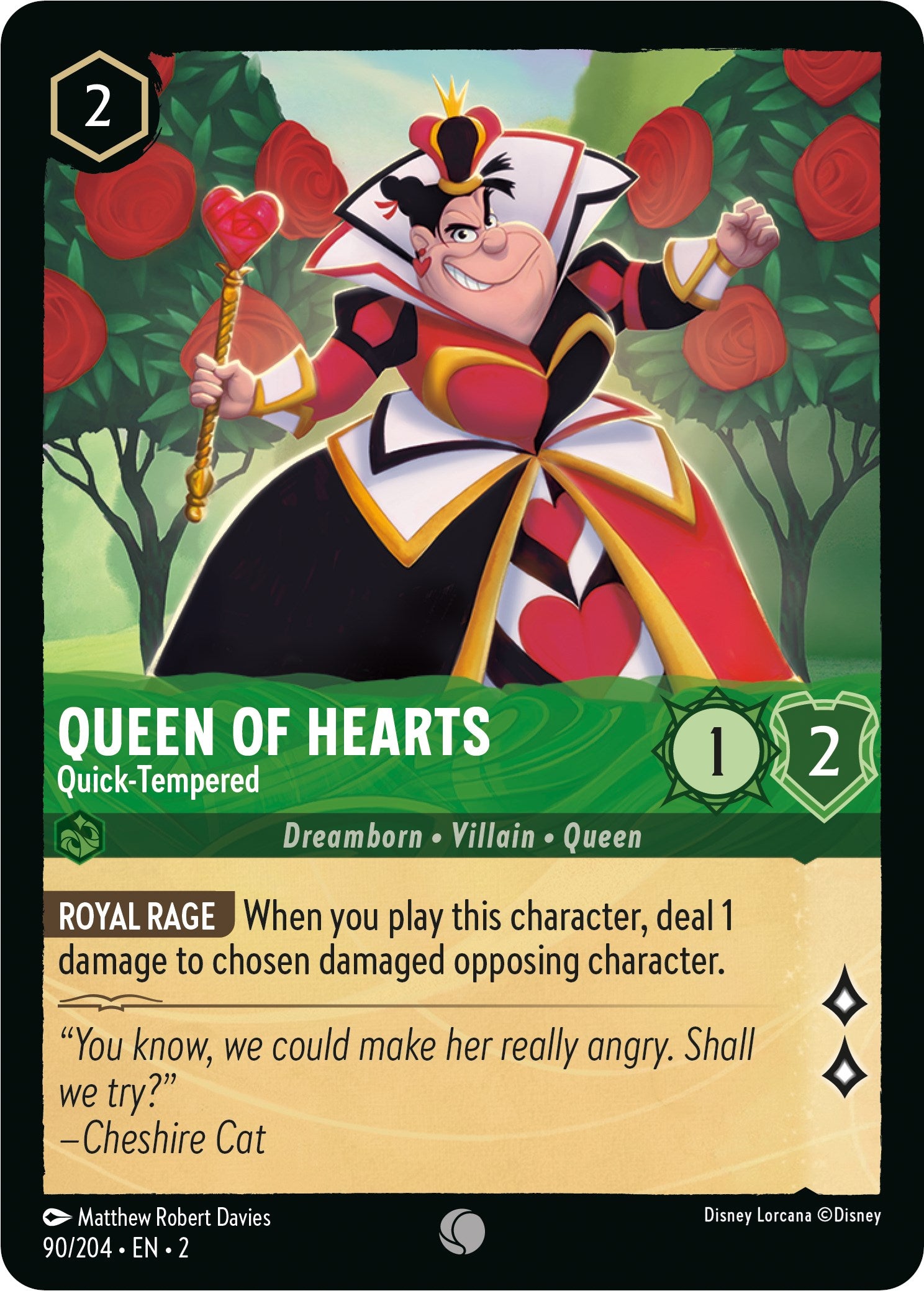 Queen of Hearts - Quick-Tempered (90/204) [Rise of the Floodborn] | Total Play