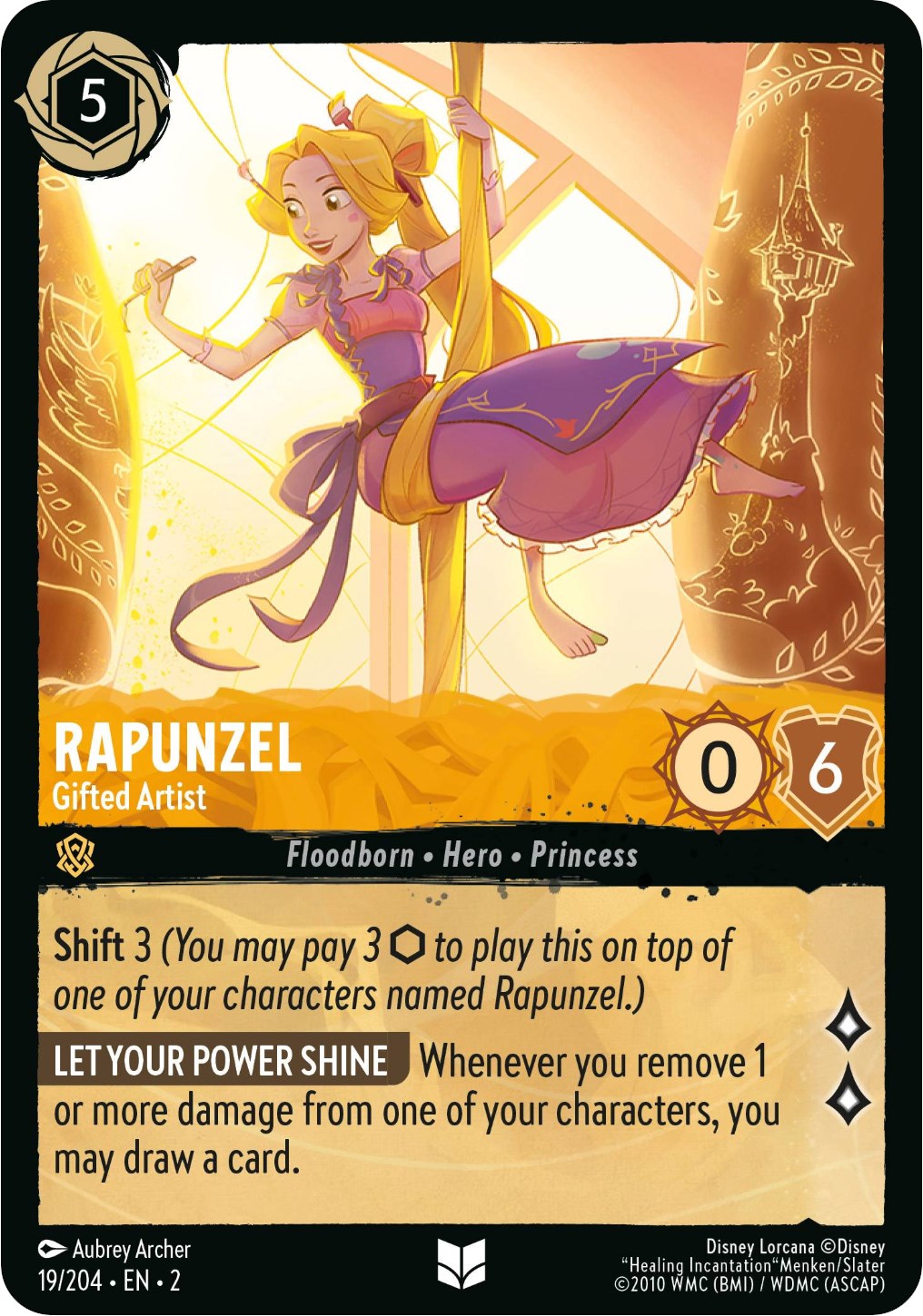 Rapunzel - Gifted Artist (19/204) [Rise of the Floodborn] | Total Play