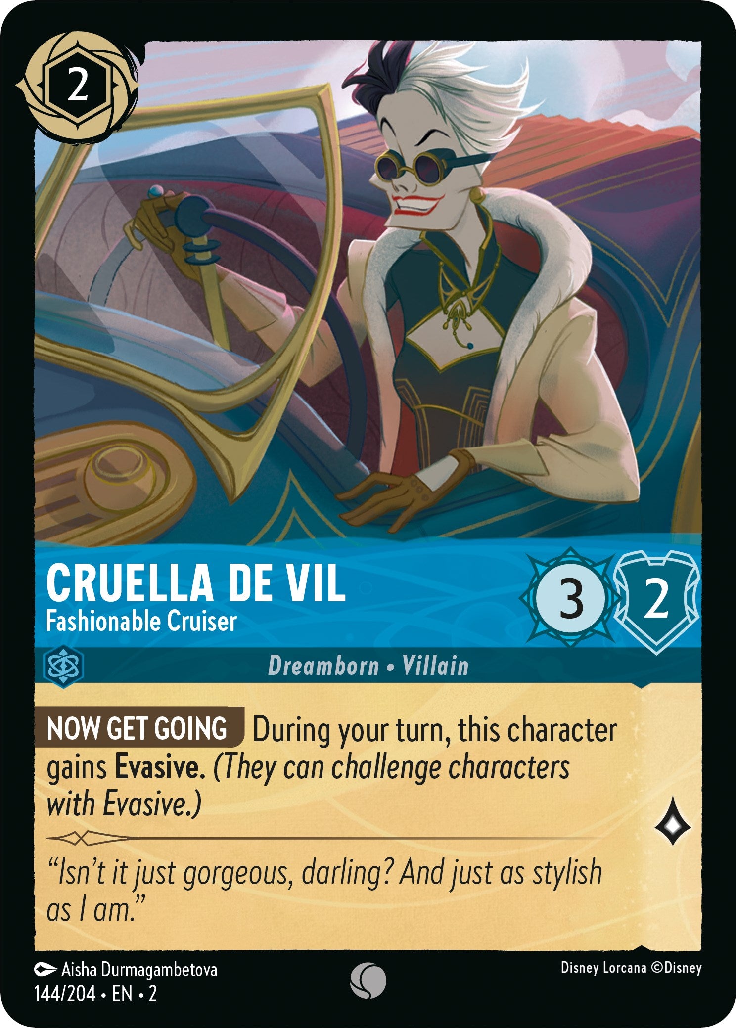 Cruella De Vil - Fashionable Cruiser (144/204) [Rise of the Floodborn] | Total Play