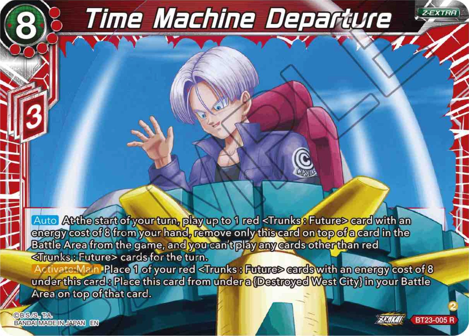 Time Machine Departure (BT23-005) [Perfect Combination] | Total Play