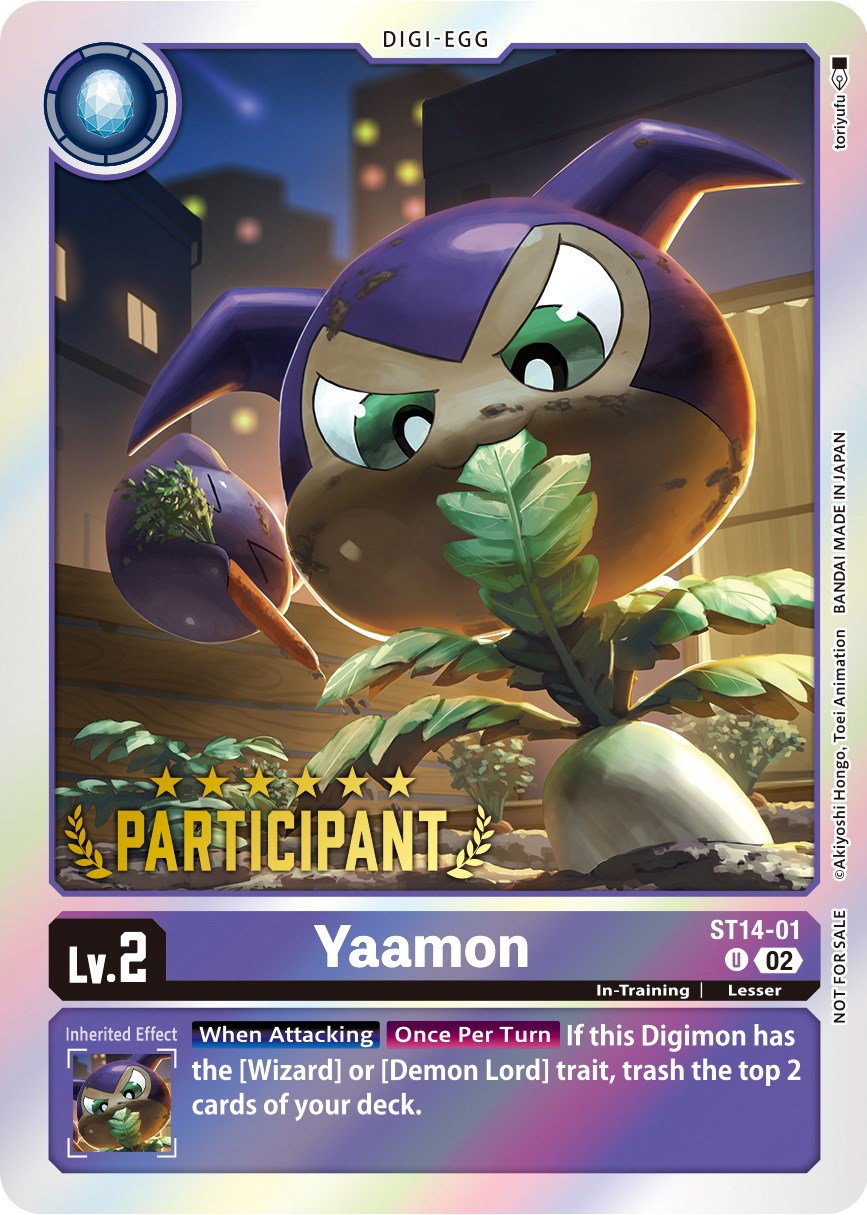 Yaamon [ST14-01] (Digimon 3-On-3 November 2023 Participation) [Starter Deck: Beelzemon Advanced Deck Set] | Total Play