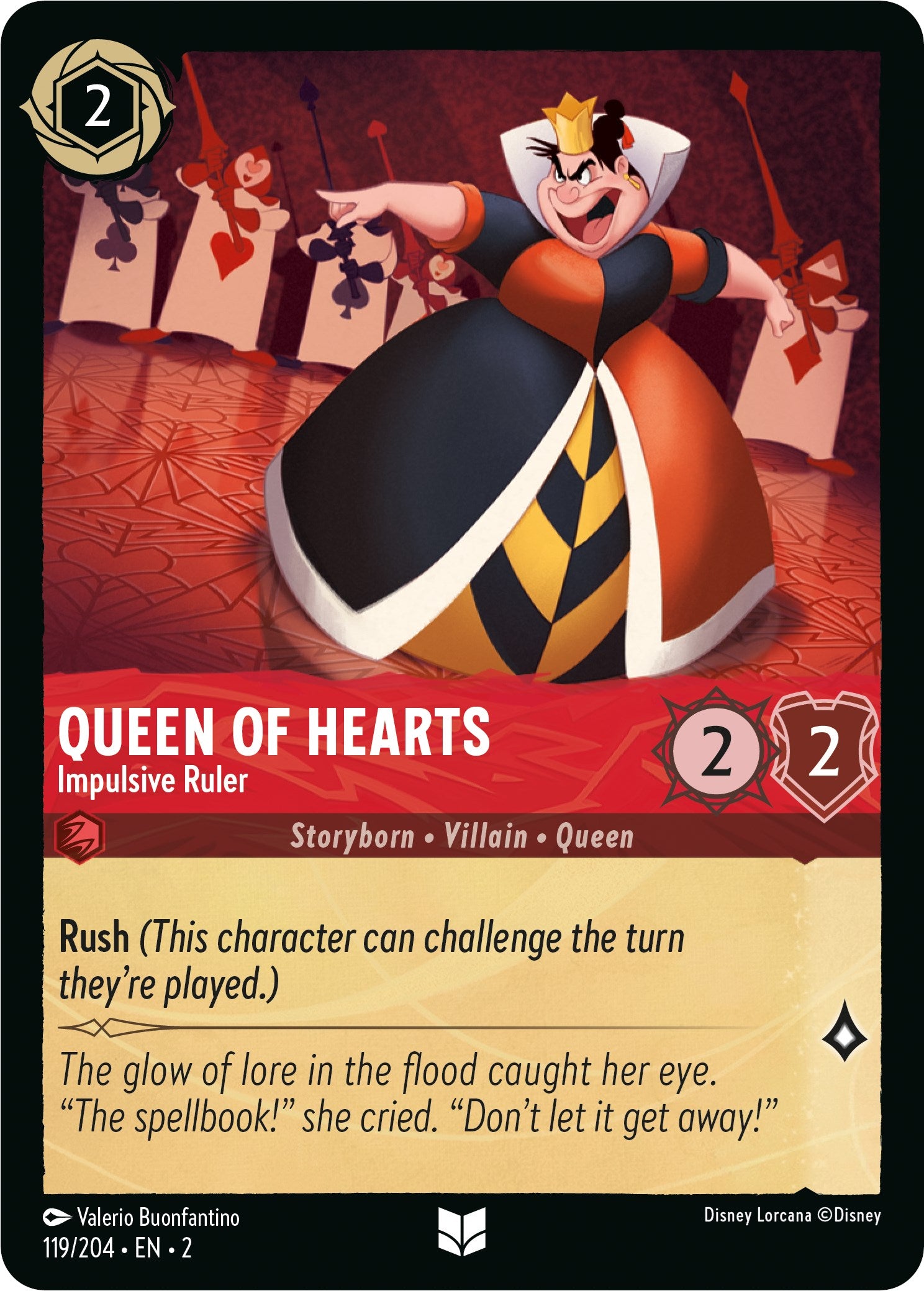 Queen of Hearts - Impulsive Ruler (119/204) [Rise of the Floodborn] | Total Play