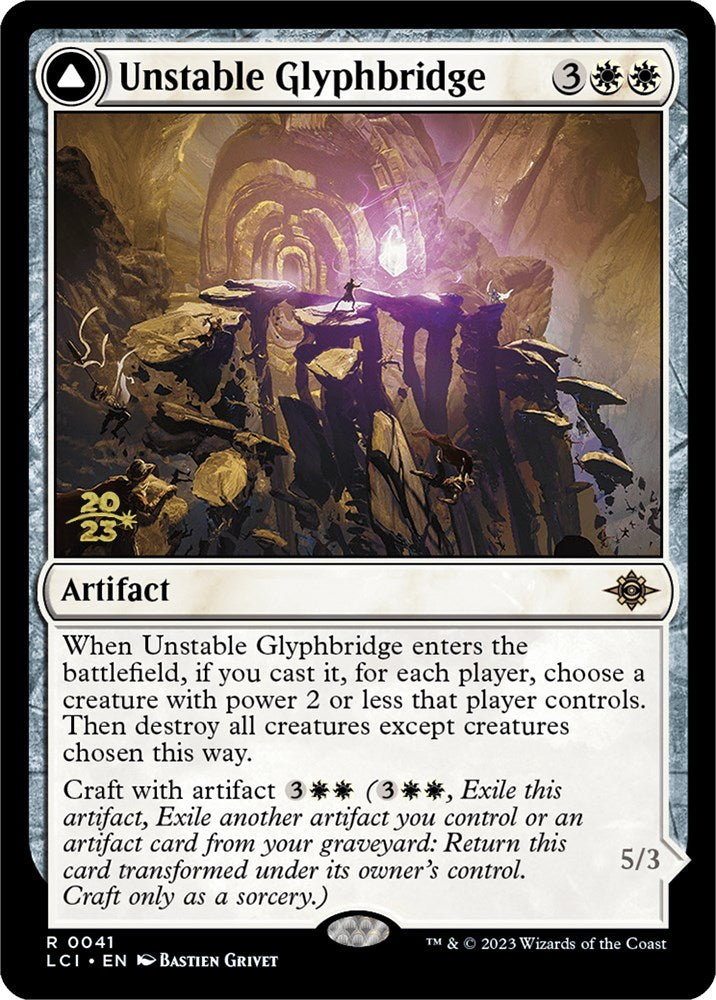 Unstable Glyphbridge // Sandswirl Wanderglyph [The Lost Caverns of Ixalan Prerelease Cards] | Total Play