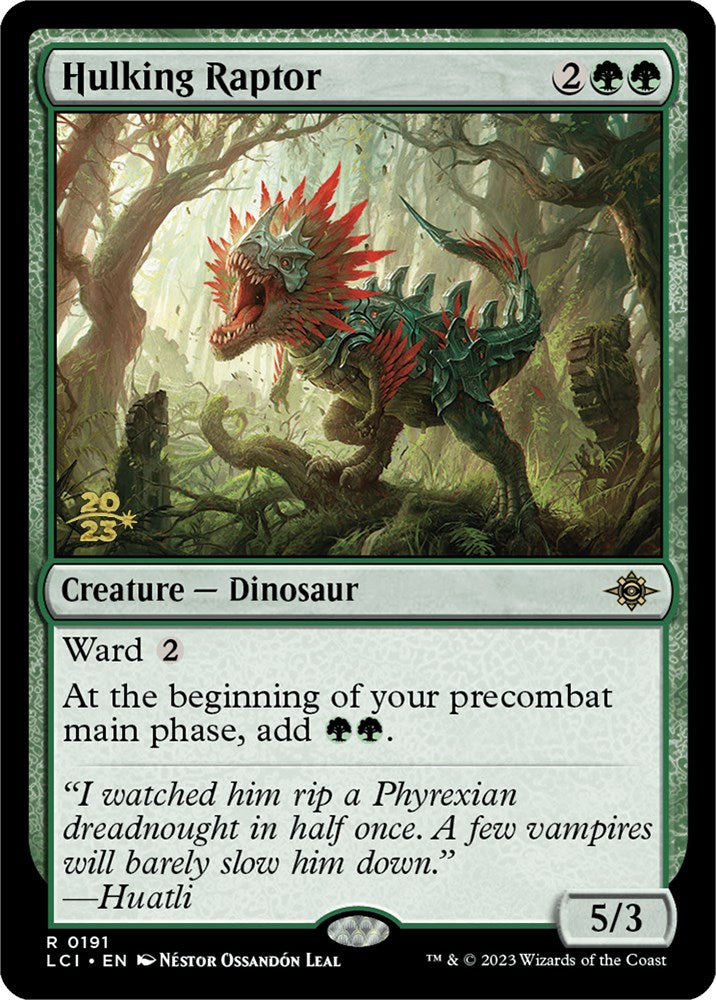 Hulking Raptor [The Lost Caverns of Ixalan Prerelease Cards] | Total Play