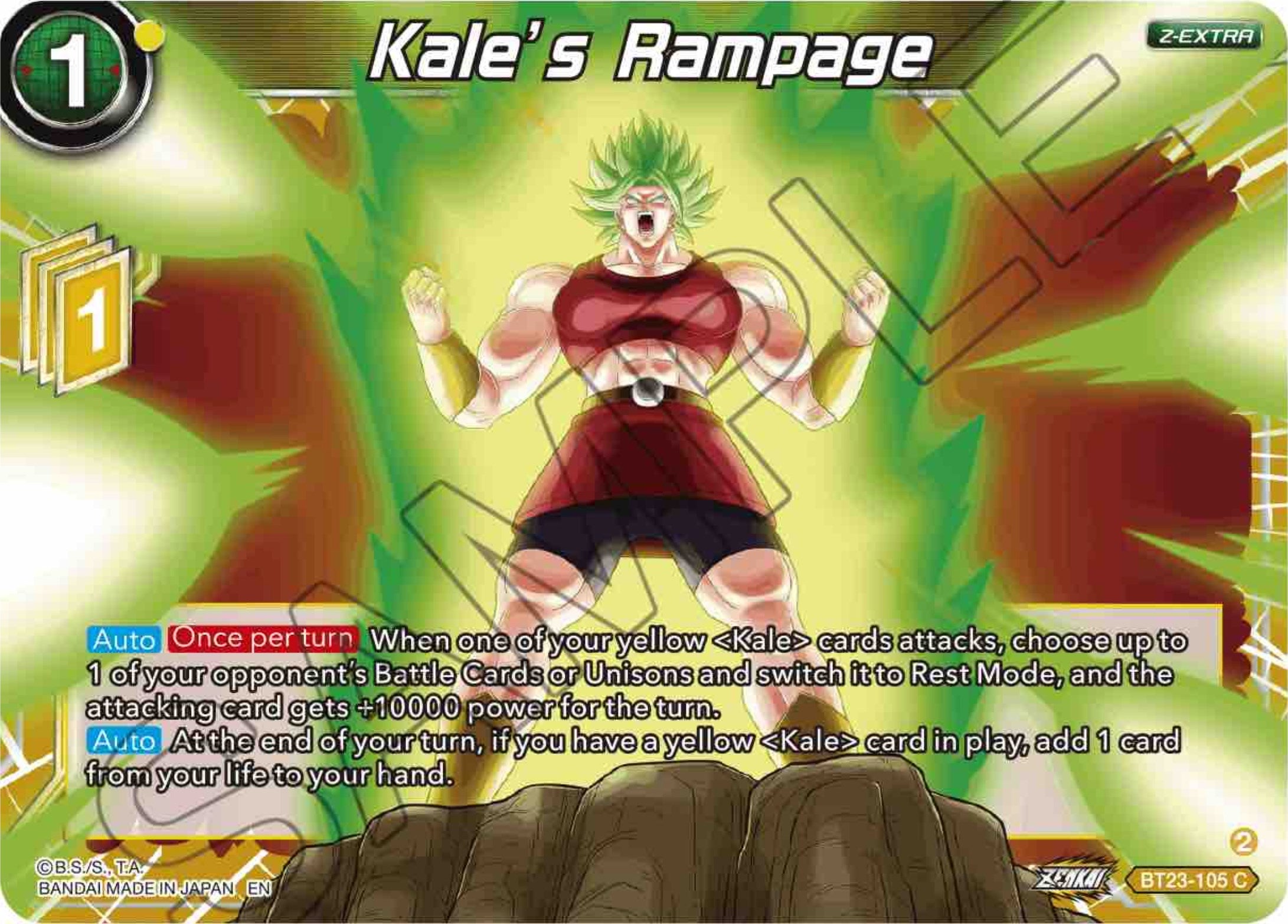 Kale's Rampage (BT23-105) [Perfect Combination] | Total Play