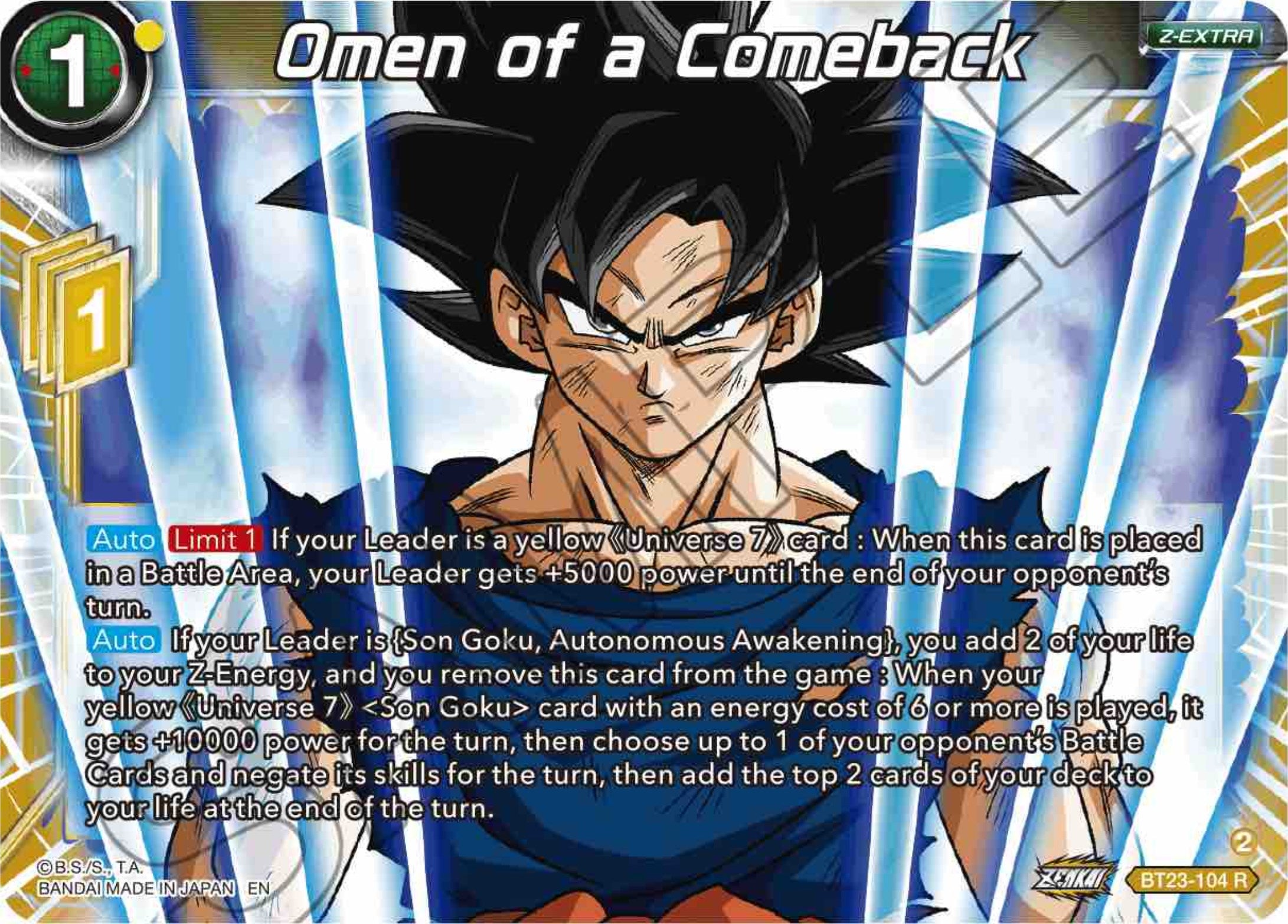 Omen of a Comeback (BT23-104) [Perfect Combination] | Total Play