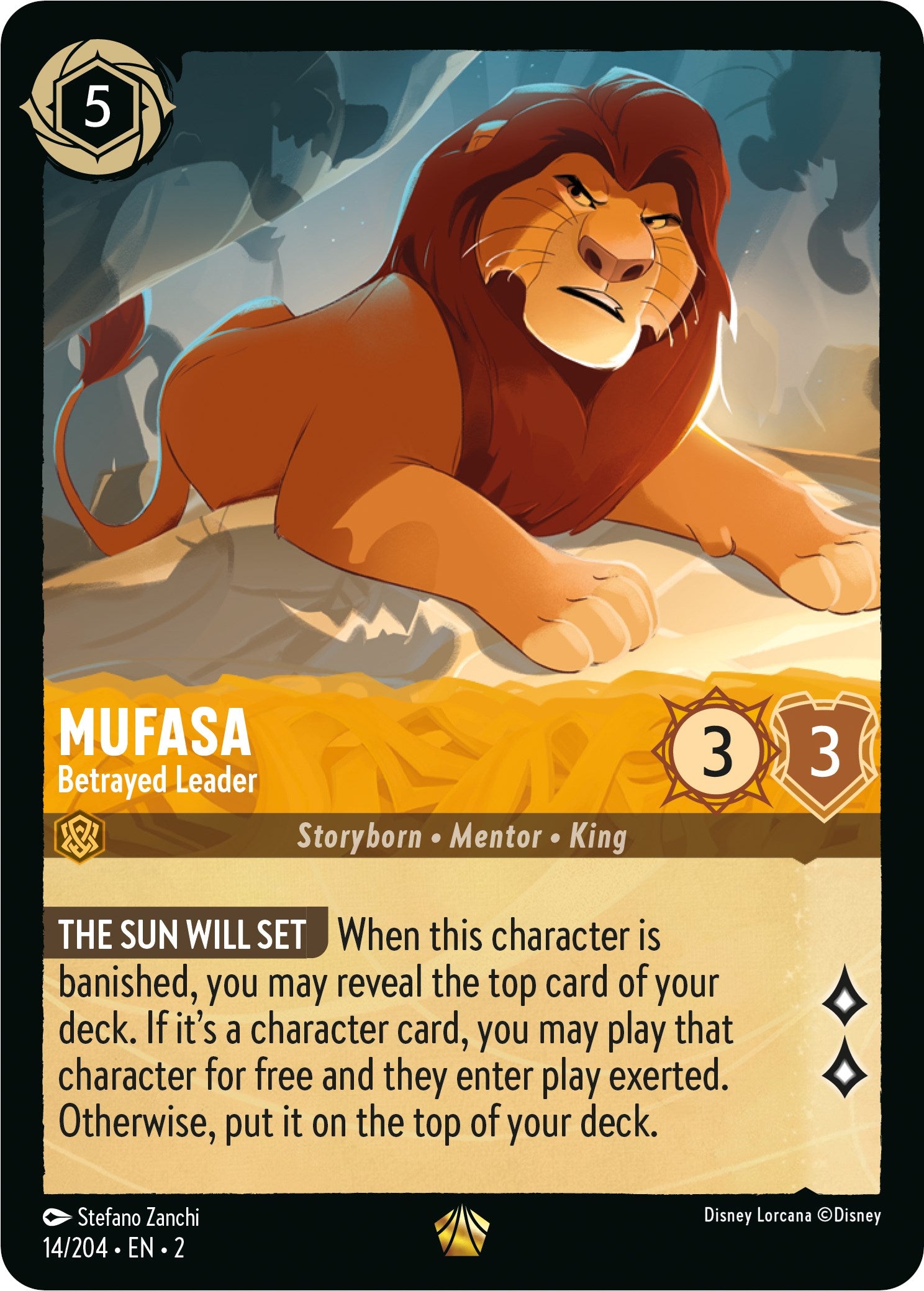 Mufasa - Betrayed Leader (14/204) [Rise of the Floodborn] | Total Play