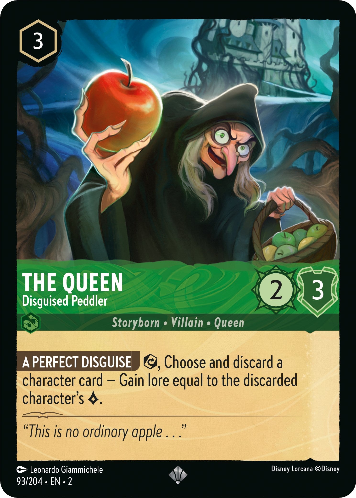 The Queen - Disguised Peddler (93/204) [Rise of the Floodborn] | Total Play