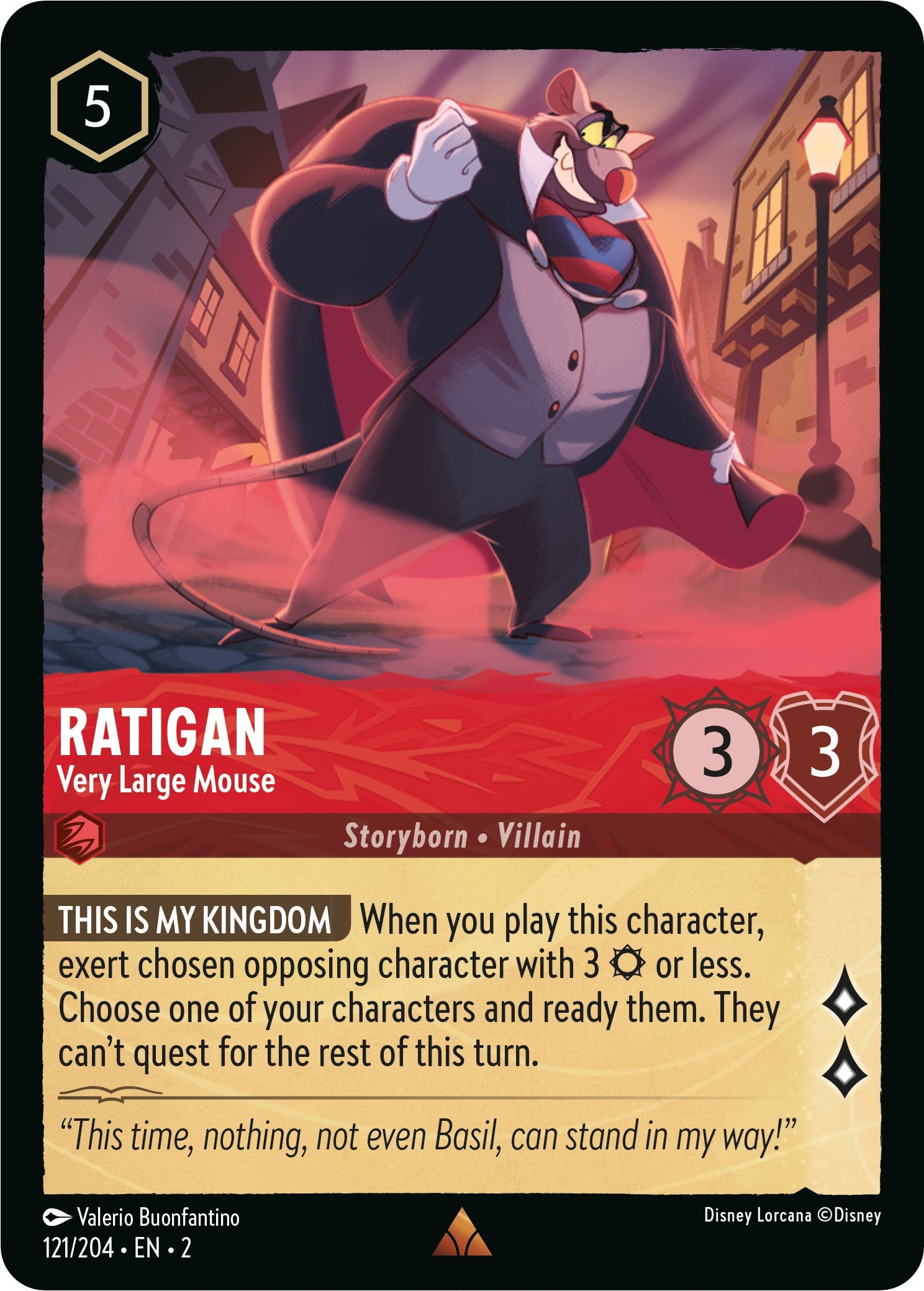 Ratigan - Very Large Mouse (121/204) [Rise of the Floodborn] | Total Play