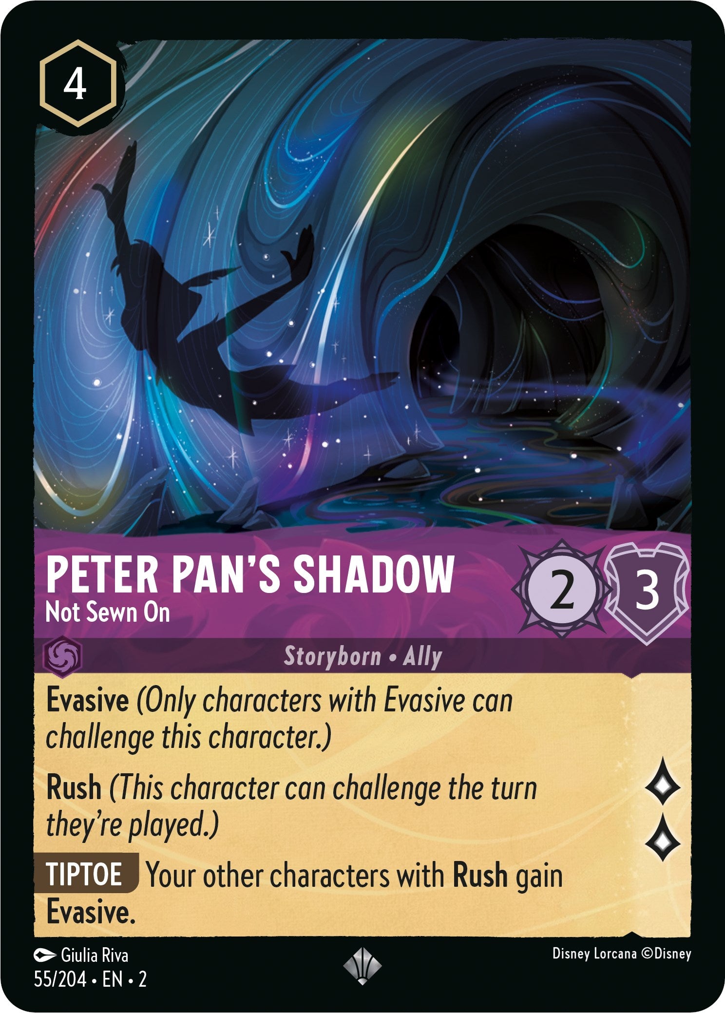 Peter Pan's Shadow - Not Sewn On (55/204) [Rise of the Floodborn] | Total Play