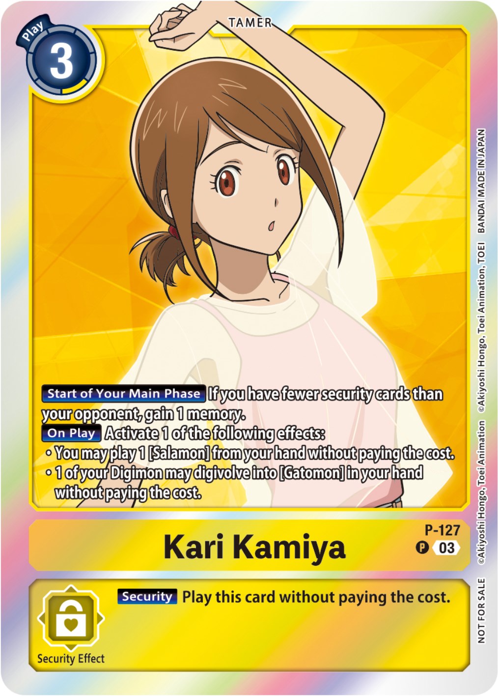 Kari Kamiya [P-127] (Tamer Party Pack -The Beginning- Ver. 2.0) [Promotional Cards] | Total Play