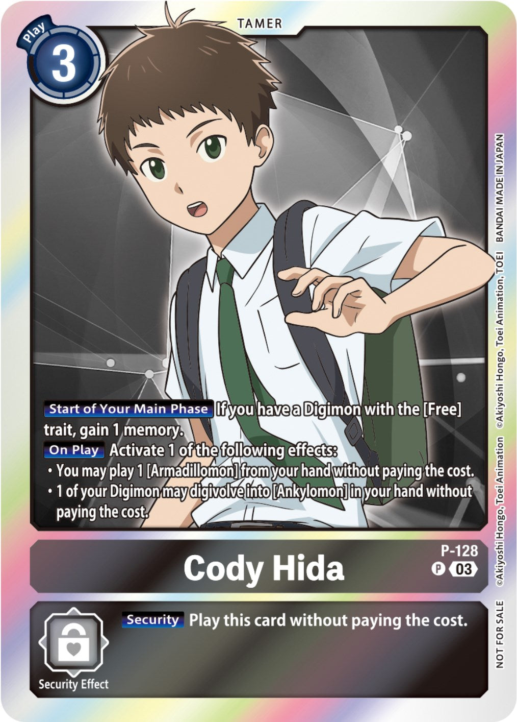 Cody Hida [P-128] (Tamer Party Pack -The Beginning- Ver. 2.0) [Promotional Cards] | Total Play
