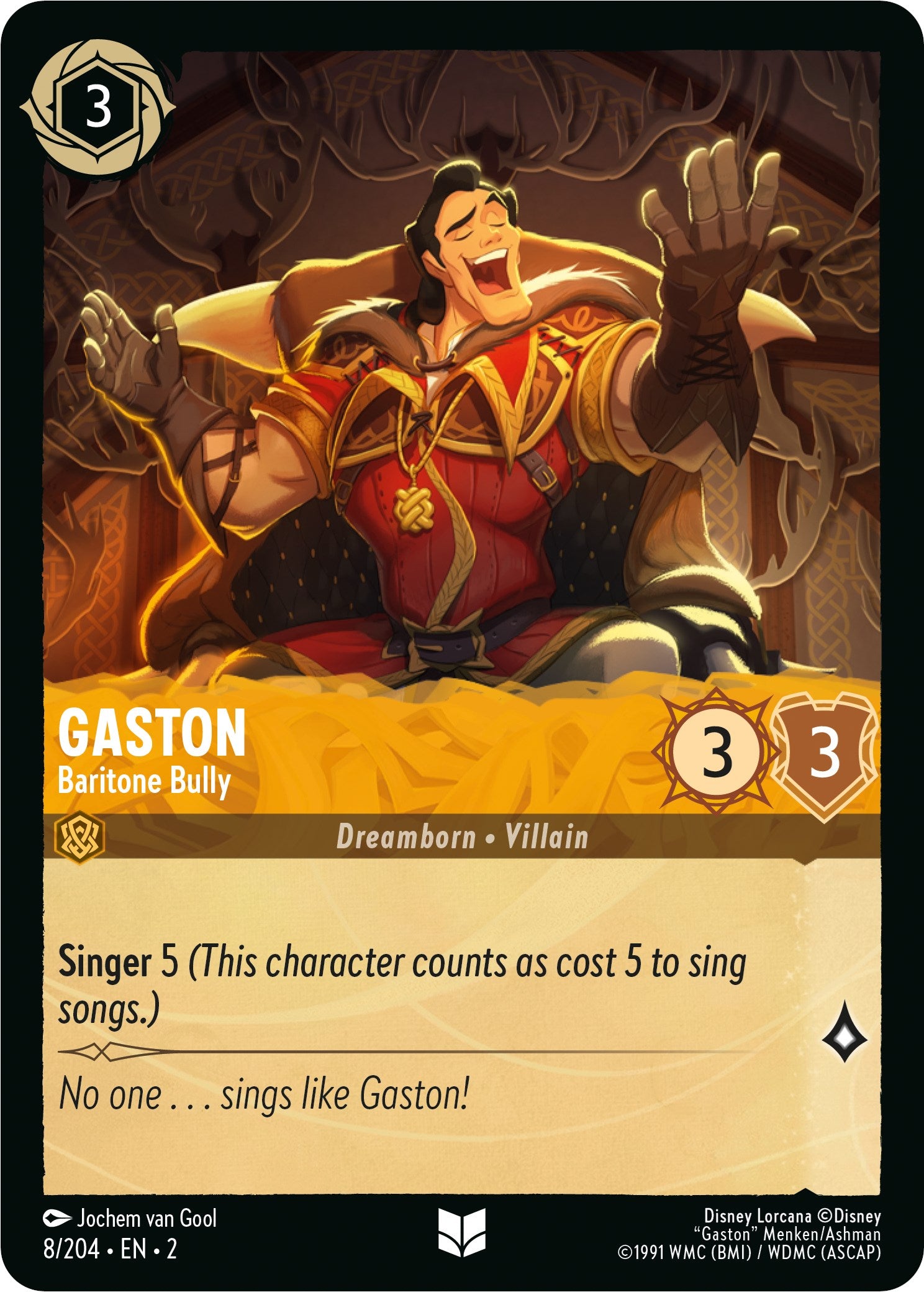 Gaston - Baritone Bully (8/204) [Rise of the Floodborn] | Total Play