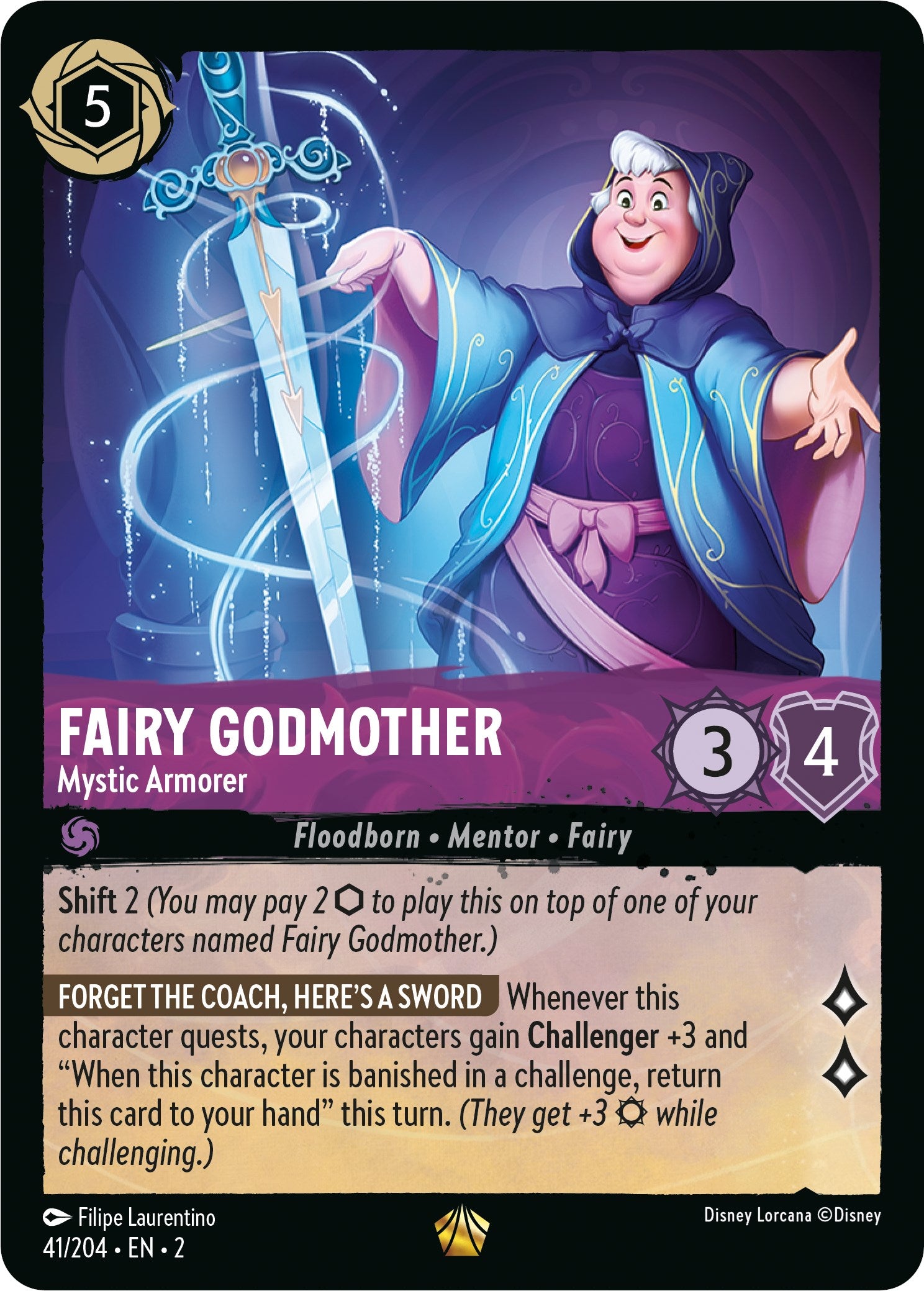 Fairy Godmother - Mystic Armorer (41/204) [Rise of the Floodborn] | Total Play