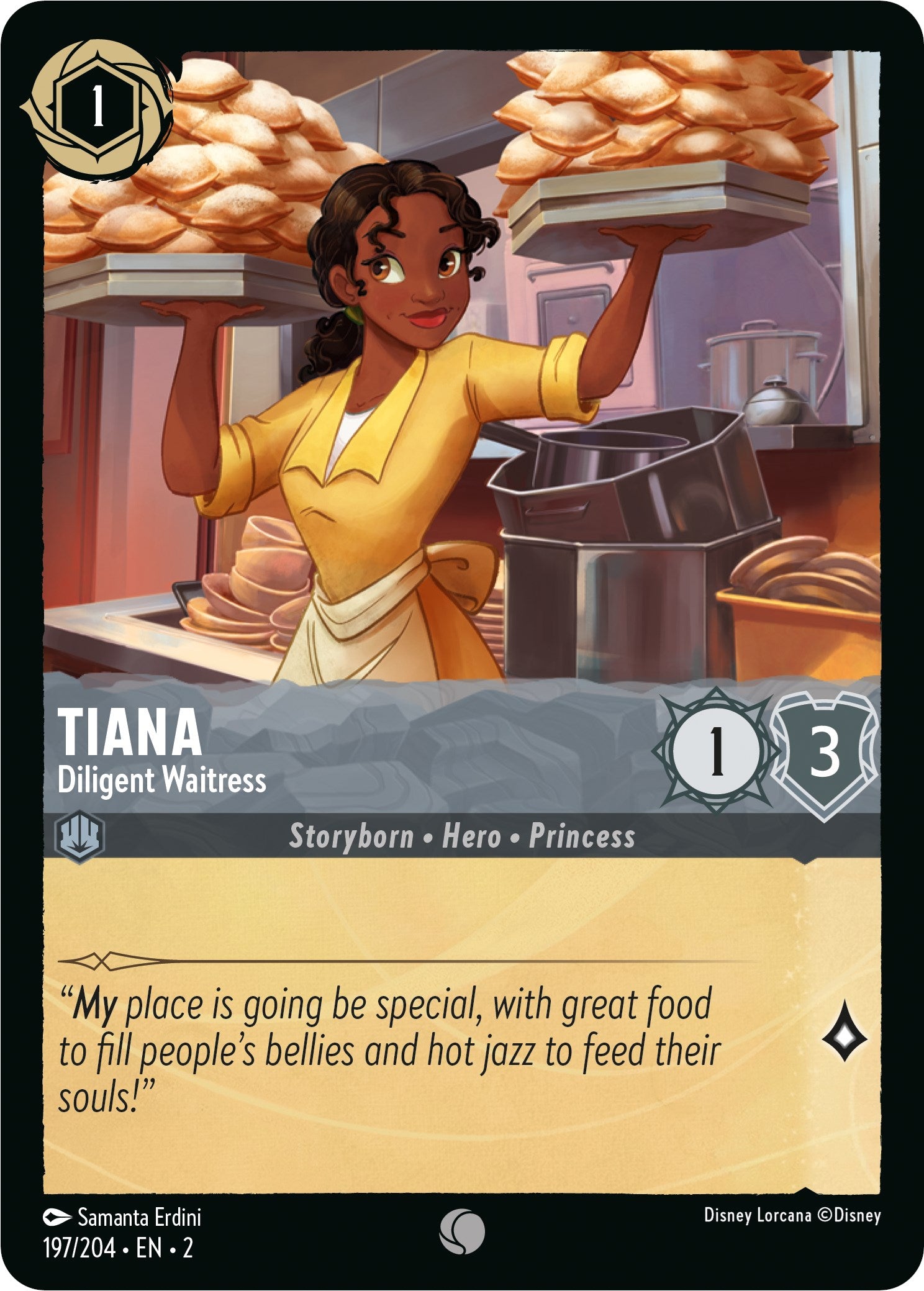 Tiana - Diligent Waitress (197/204) [Rise of the Floodborn] | Total Play