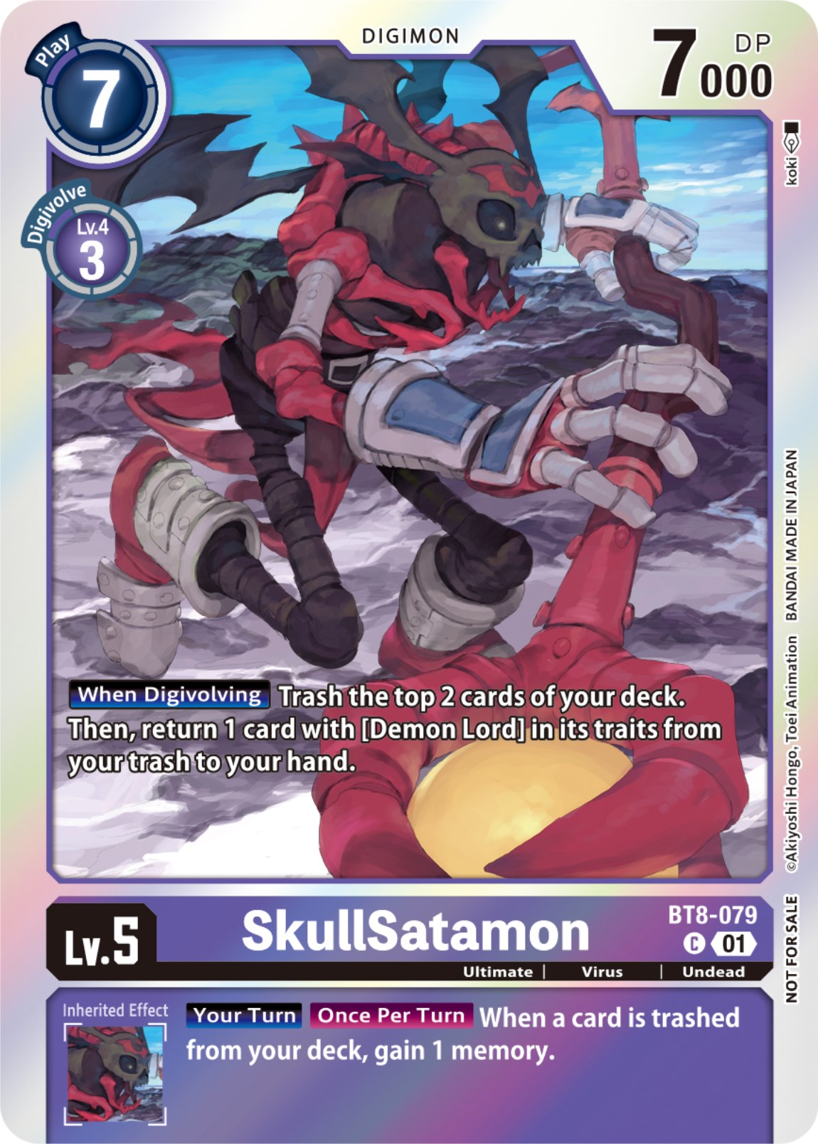 SkullSatamon [BT8-079] (Blast Ace Double Pack Set) [New Awakening] | Total Play