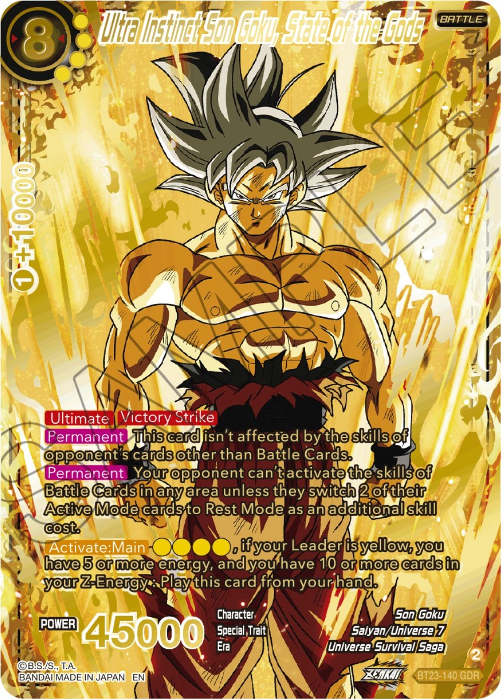 Ultra Instinct Son Goku, State of the Gods (GDR) (BT23-140) [Perfect Combination] | Total Play