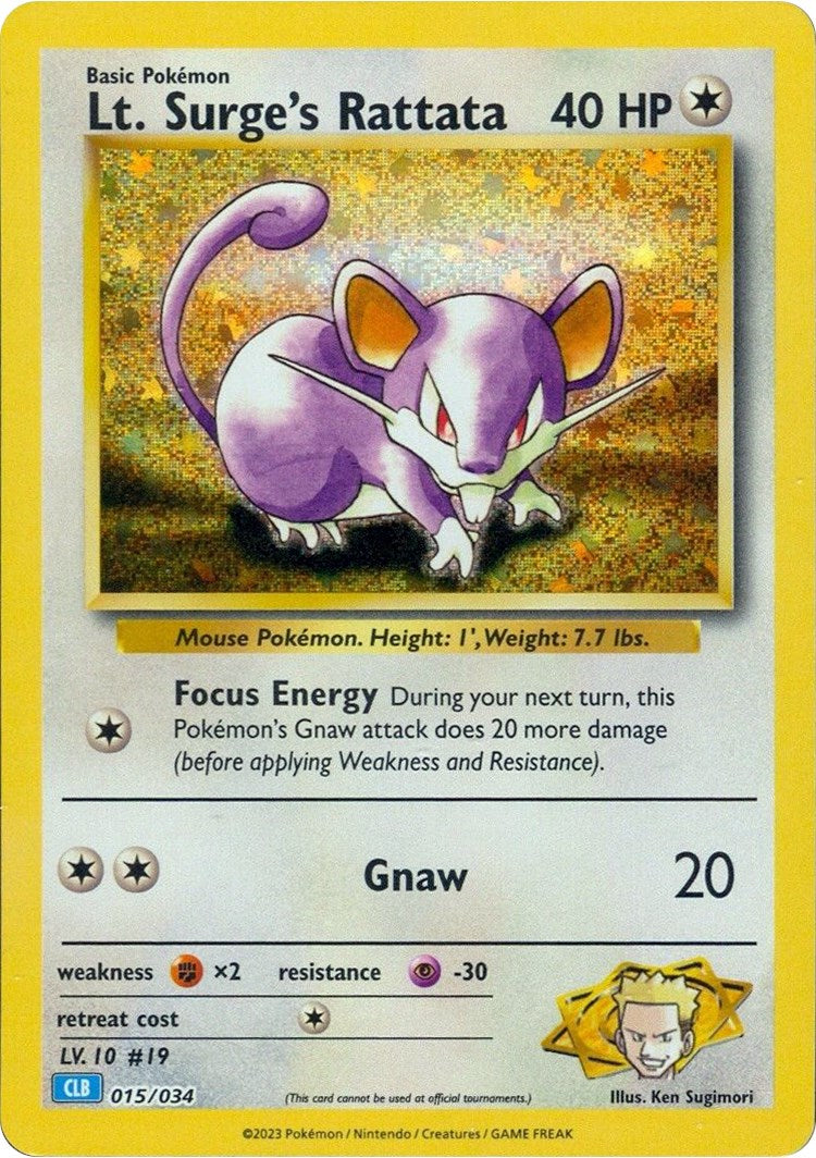 Lt. Surge's Rattata [Trading Card Game Classic] | Total Play