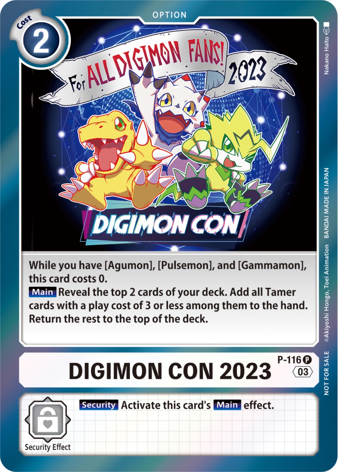 Digimon Con 2023 [P-116] (Official Tournament Pack Vol.11) [Promotional Cards] | Total Play
