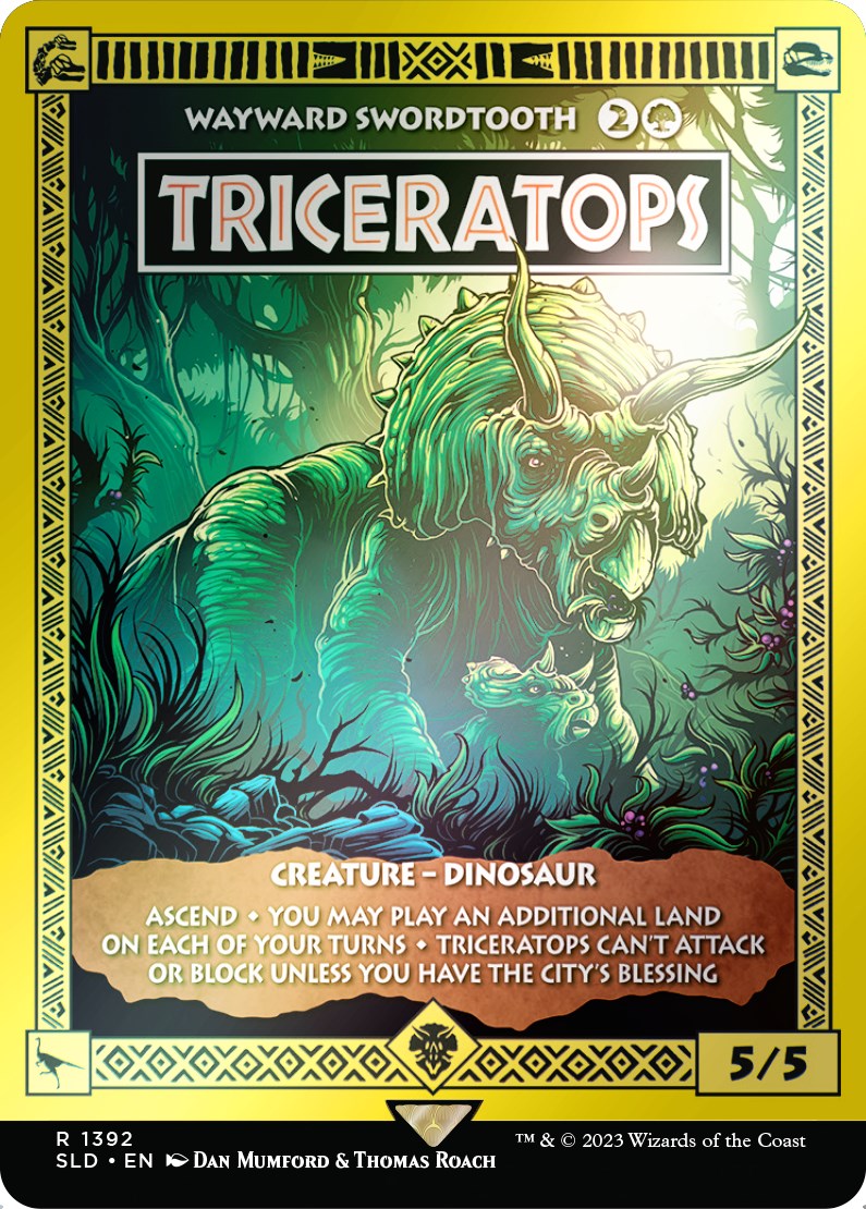 Triceratops - Wayward Swordtooth (Rainbow Foil) [Secret Lair Drop Series] | Total Play